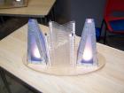 picture of Architecturally inspired lamp/CD rack for a teenager's bedroom