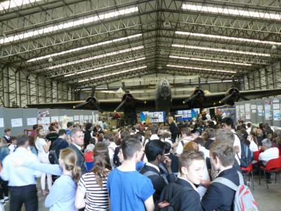 Waiting for the results of the competition in the T2 hangar at Elvington