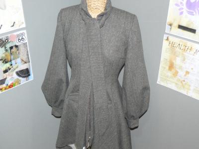 picture of Wool Herringbone Coat with printed lining for Anna Sue Winter collection